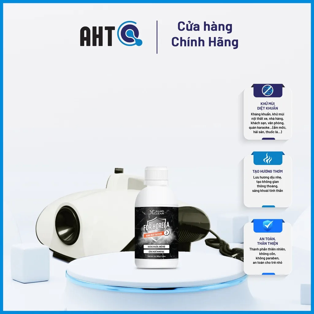 Ảnh Nano bạc tạo khói, phun khói Nano Xclean For Horeca - khử khuẩn, khử mùi nội thất ô tô, mùi hải sản, ẩm mốc 100ml 3