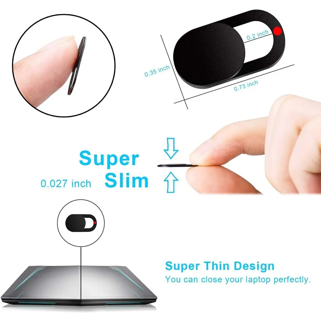 Ảnh Nắp đậy webcam SGALAS siêu mỏng dạng trượt cho máy tính xách tay giúp bảo vệ quyền riêng tư 3