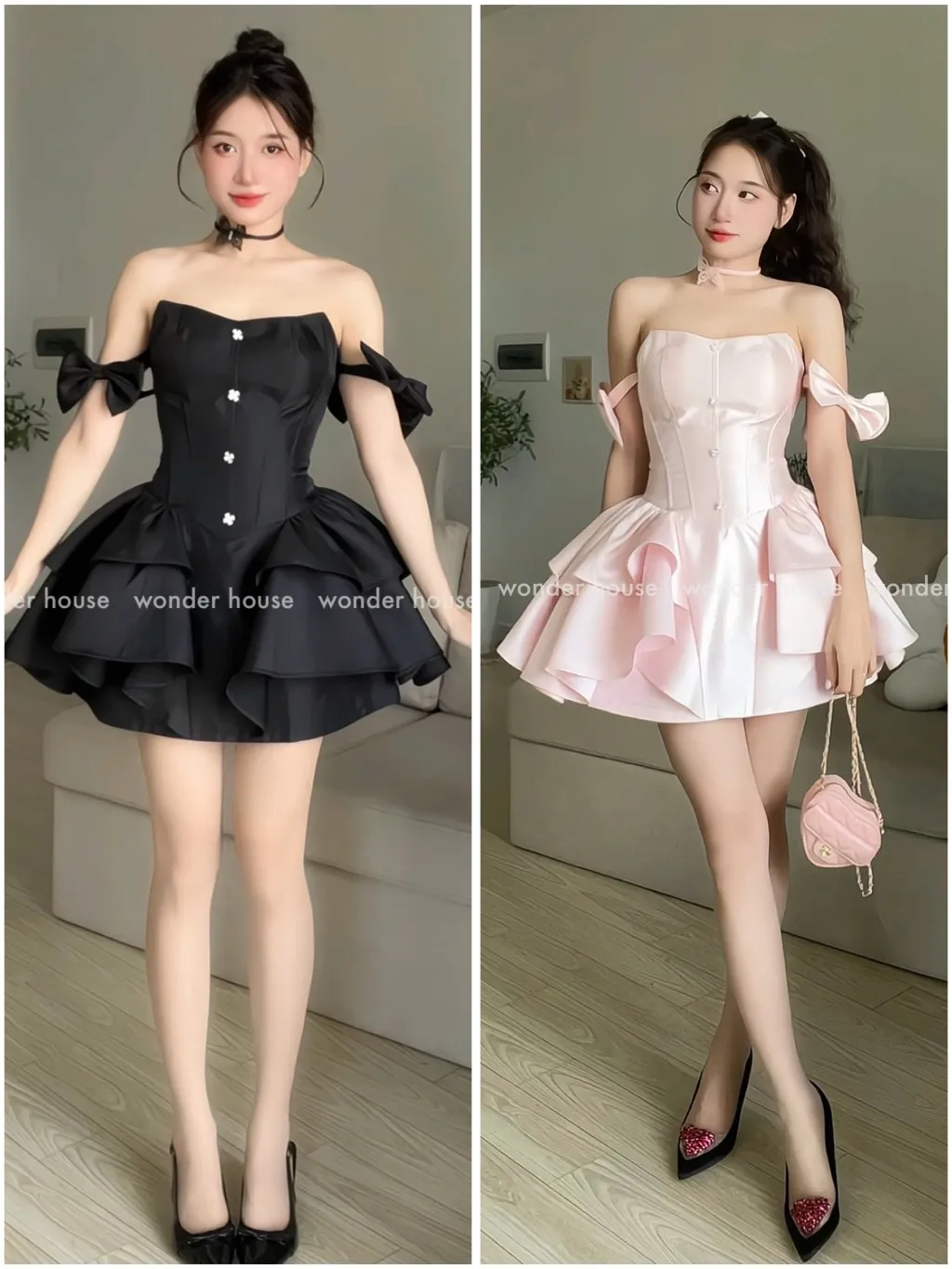 Ảnh Nari Dress Wonderhouse Đầm thiết kế cup ngực dáng xòe công chúa chất vải dày dặn dự tiệc, dạo phố nữ tính sang trọng 1
