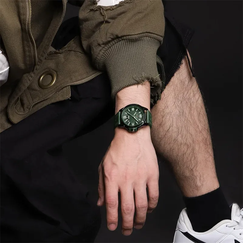 Ảnh Naviforce 9215T Nam Thương Hiệu Sang Trọng Chống Thấm Nước Ngày Tuần Cao Su Thể Thao Quân Đội Đồng Hồ Thạch Anh 3