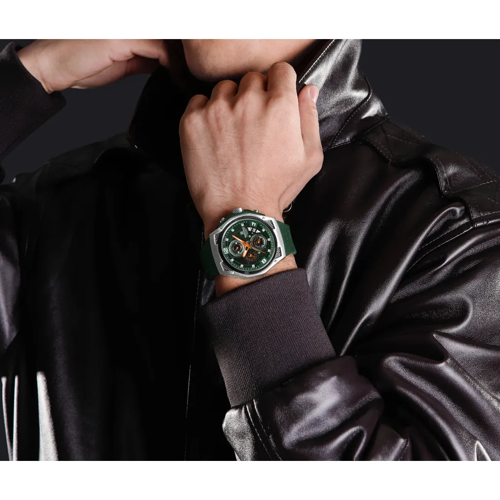 Ảnh Naviforce Chronograph Đồng hồ đeo tay Thương hiệu hàng đầu Thể thao sang trọng Đồng hồ nam quân đội Ngày tự động thạch anh Chống nước Đồng hồ nam nguyên bản 3