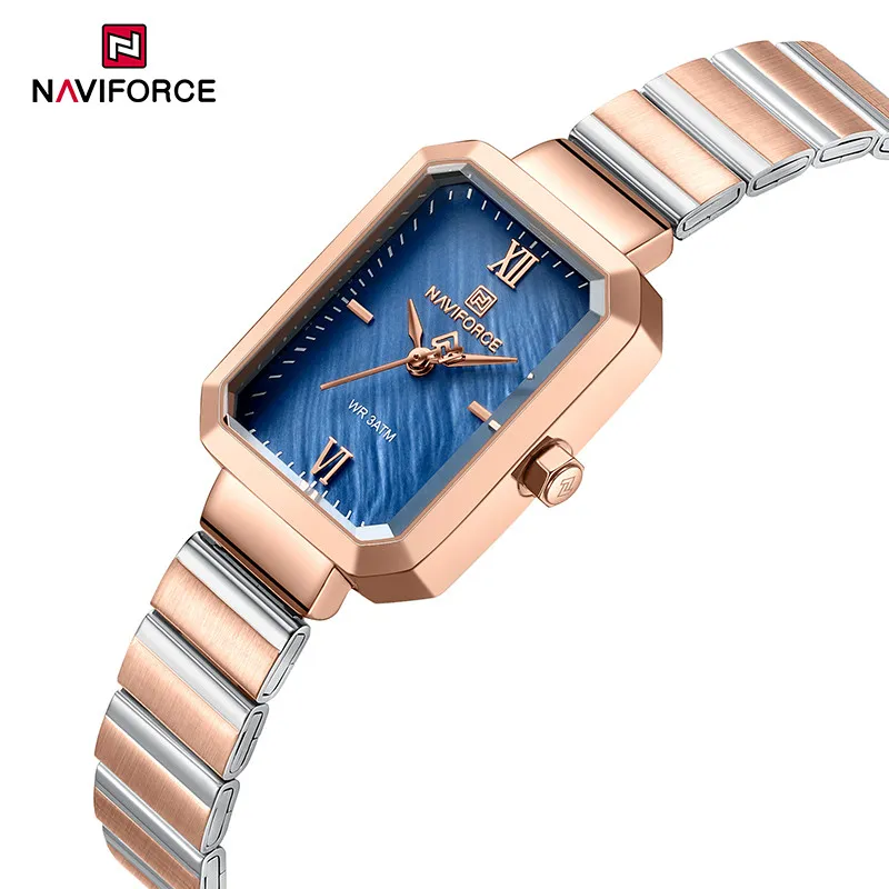 Ảnh Naviforce NF5050 Đồng hồ nguyên bản dành cho nữ Kinh điển Chống thấm nước sang trọng Móc khóa dây thép Đồng hồ đeo tay thể thao nữ 1