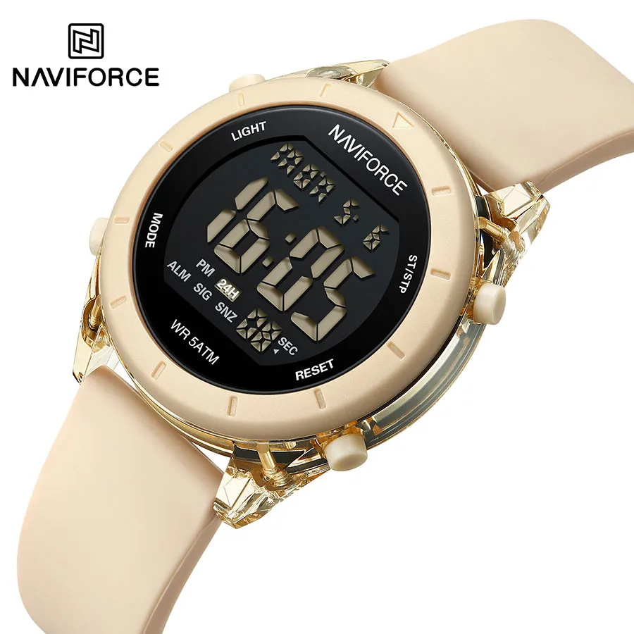 Ảnh Naviforce NF7108 Đồng hồ kỹ thuật số Nữ thể thao đa chức năng Chống nước Đồng hồ đeo tay Chrono Đồng hồ đeo tay ngoài trời cho bé gái 1