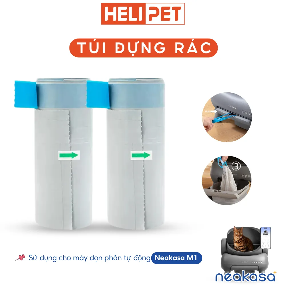 Ảnh [Neakasa M1] Túi rác dùng cho máy dọn phân mèo NEAKASA M1 dễ dàng kéo khoá túi rác - HELIPET 2