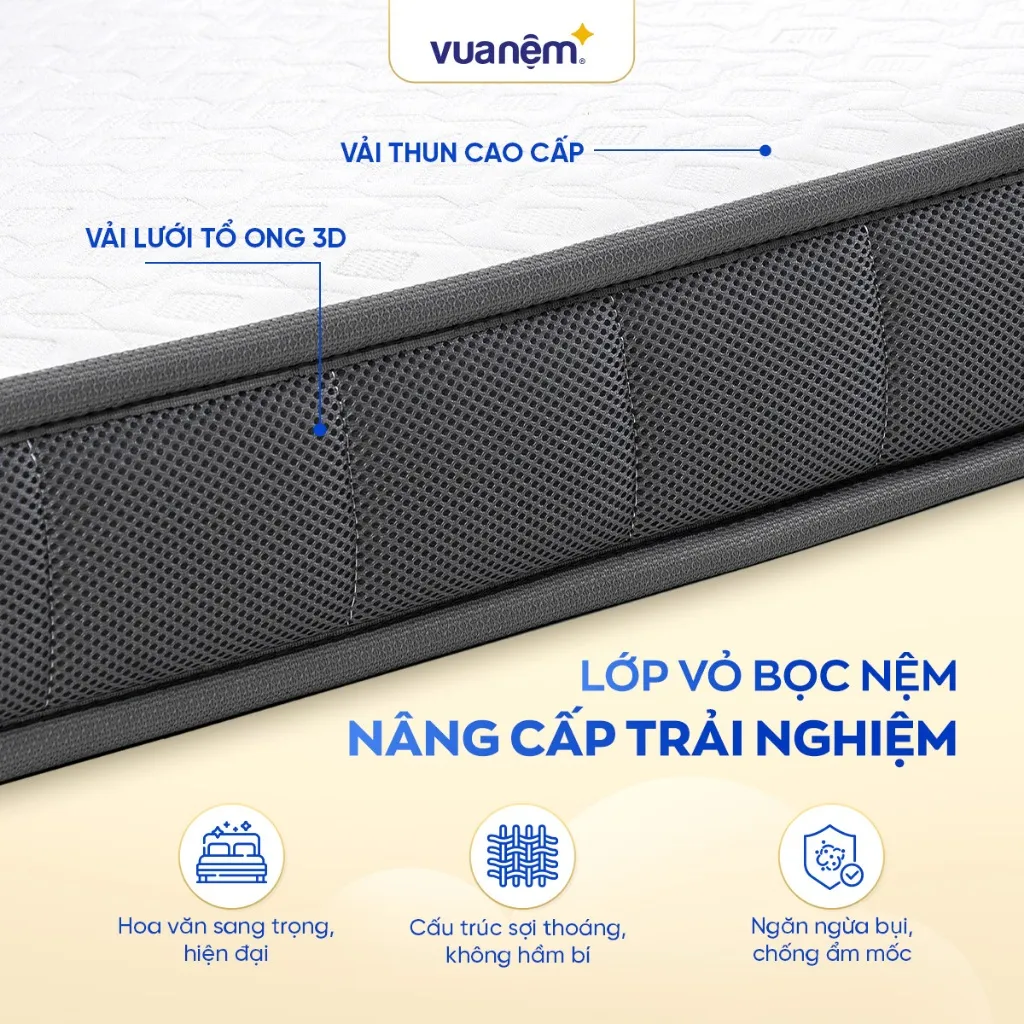 Ảnh Nệm Cao Su Non Vua Nệm Goodnight Rena 10cm, Đệm Cao Su Non Hybrid 4