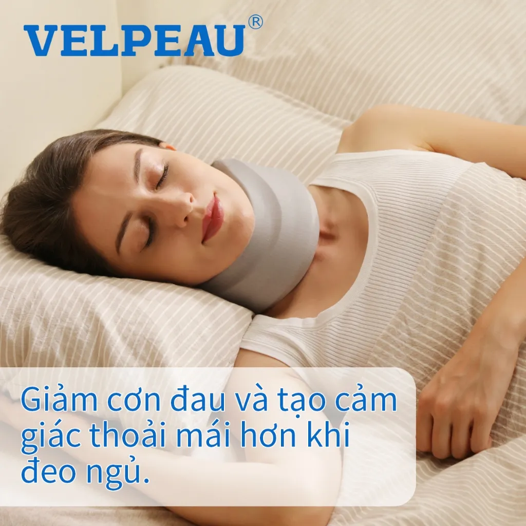 Ảnh Nẹp cổ VELPEAU mềm mại hỗ trợ giảm đau và giảm áp lực cột sống cho nam và nữ 4