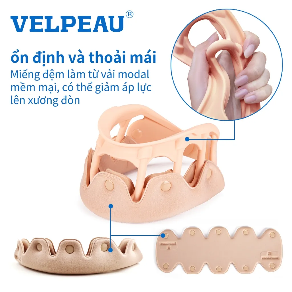 Ảnh Nẹp cổ VELPEAU-Đai đeo cổ silicone hỗ trợ giảm đau cổ-Đai quấn cổ hình roi thoáng khí mềm mại, giúp ổn định và giảm áp lực cột sống cổ cho nam và nữ 2