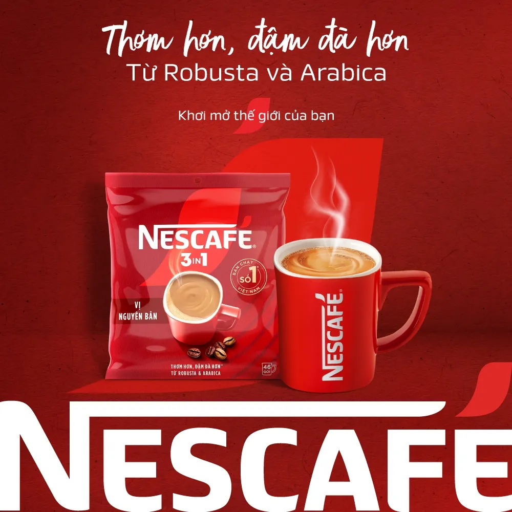 Ảnh NESCAFÉ 3IN1 VỊ NGUYÊN BẢN (Bịch 46+3 gói x 16g) 1