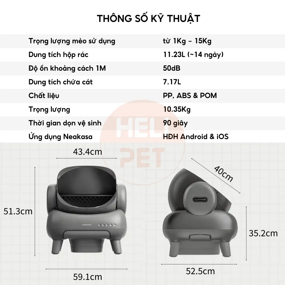Ảnh [New 2025] Máy Dọn Phân Mèo Neakasa M1 Thiết Kế OPEN-TOP Phù Hợp Cho Nhiều Mèo, Mèo Lớn Đến 15Kg 4