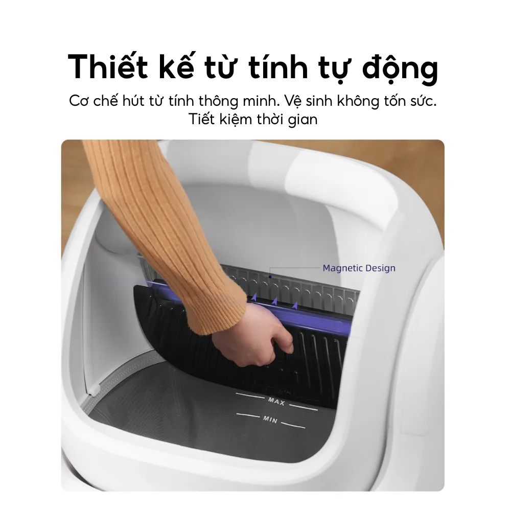 Ảnh [New 2025] Máy Dọn Vệ Sinh Cho Mèo HELIPET OPEN-TOP 2025 Bản Quốc Tế Kết Nối Wifi 4