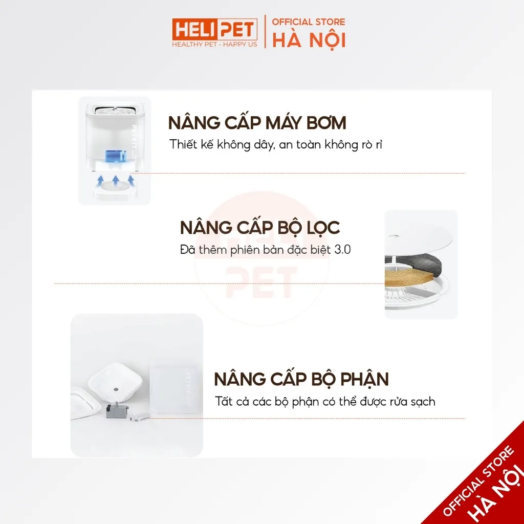 Ảnh [NEW 2025] Máy Lọc Nước Cho Chó Mèo PETKIT SOLO SE Công Nghệ Bơm Không Dây An Toàn Điện Dễ Vệ Sinh 2
