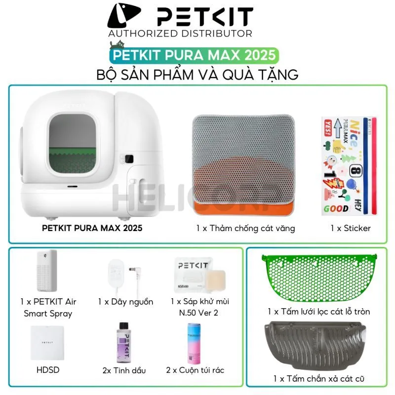 Ảnh [NEW 2025] Nhà Vệ Sinh Cho Mèo PETKIT, Máy Vệ Sinh Tự Động Cho Mèo Pura Max  - HeLiPet Hà Nội 1