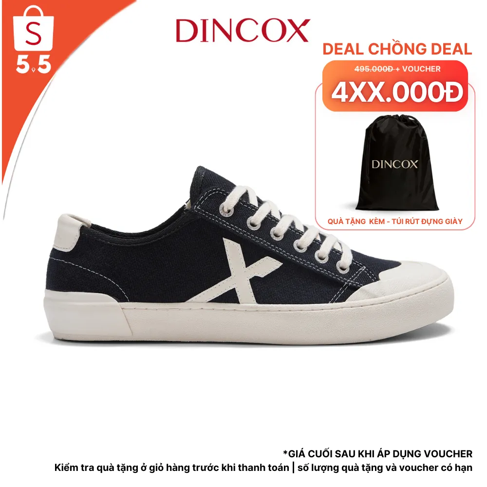 Ảnh New Arrivals | Giày Vải Sneaker Nam DINCOX DC42 Black Chất Liệu Canvas Cao Cấp, Thiết Kế Trẻ Trung 1