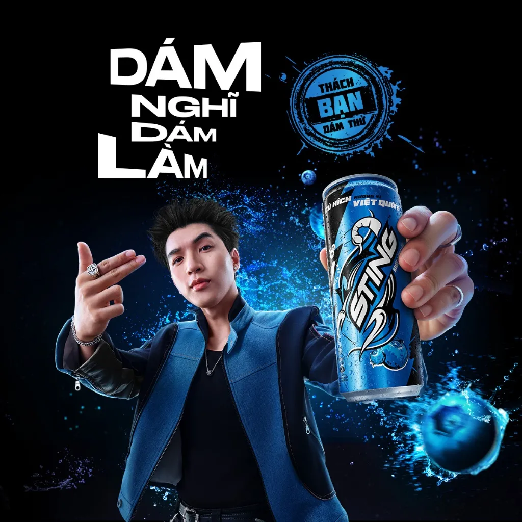 Ảnh [New - Giá dùng thử từ 189k] Thùng 24 Lon Nước Tăng Lực Sting Việt Quất (320ml/lon) 3