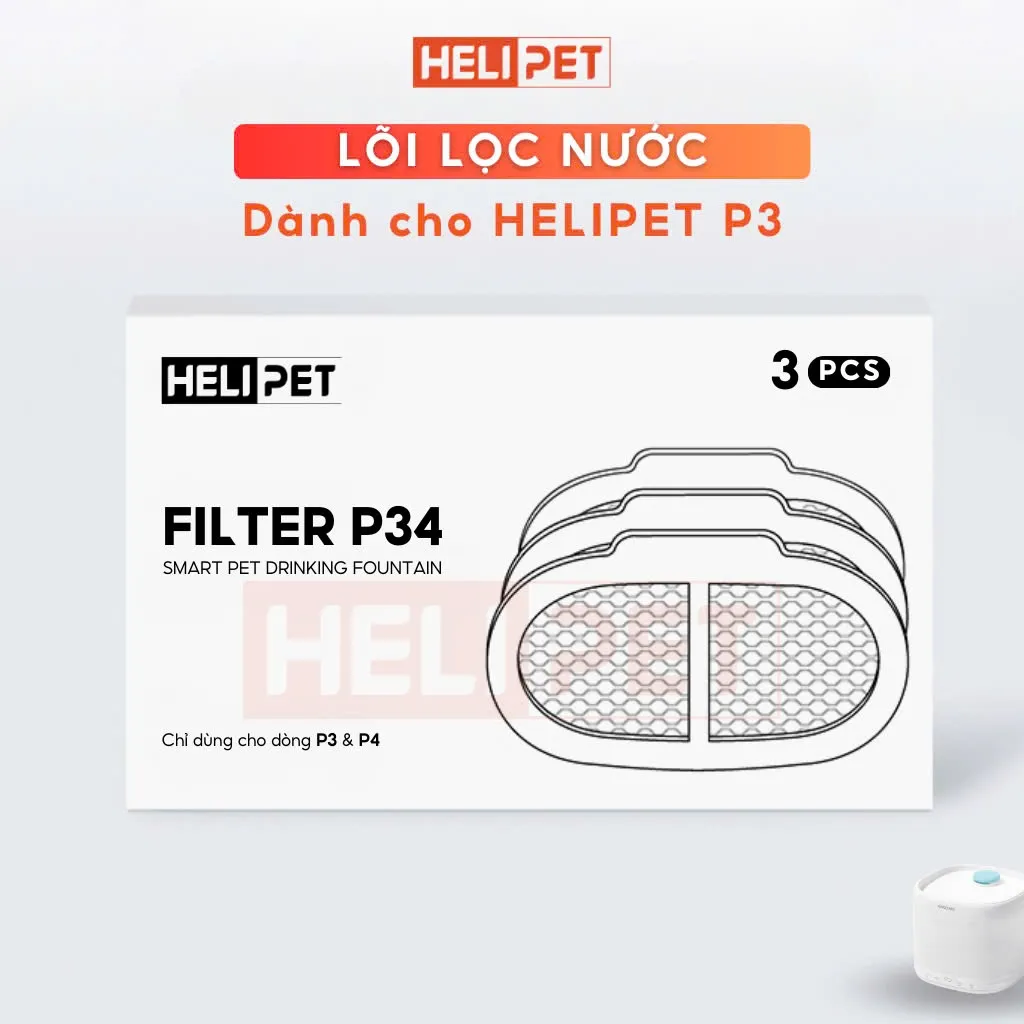 Ảnh [New] Lõi Lọc Nước Helipet Filter P34 Dùng Cho Máy Lọc Nước Helipet P3 và P4 1