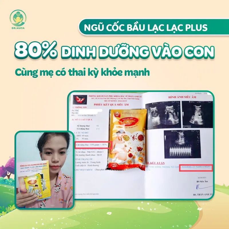Ảnh Ngũ cốc bầu Lạc Lạc plus DR.MAYA hộp 30 gói/600gram 3