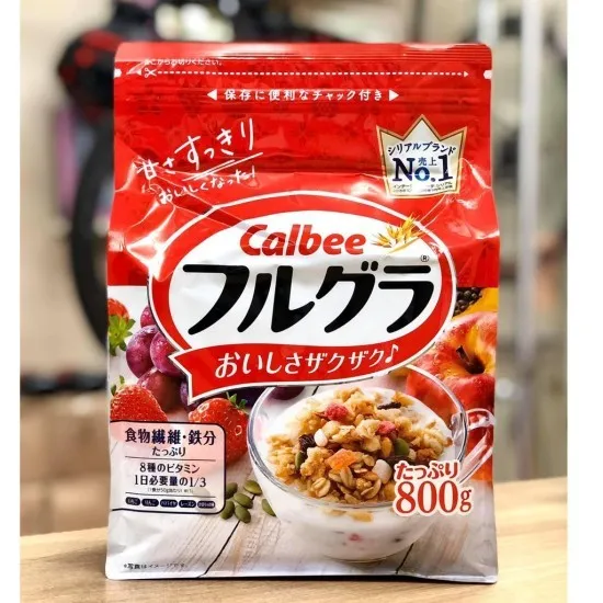Ảnh Ngũ cốc Calbee hoa quả sấy khô dinh dưỡng Nhật Bản 4