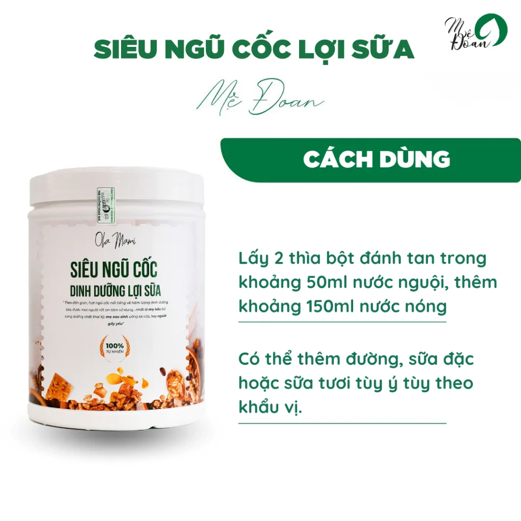 Ảnh Ngũ cốc lợi sữa bổ sung chất dinh dưỡng cho mẹ bầu và mẹ cho con bú 450g Mệ Đoan 4