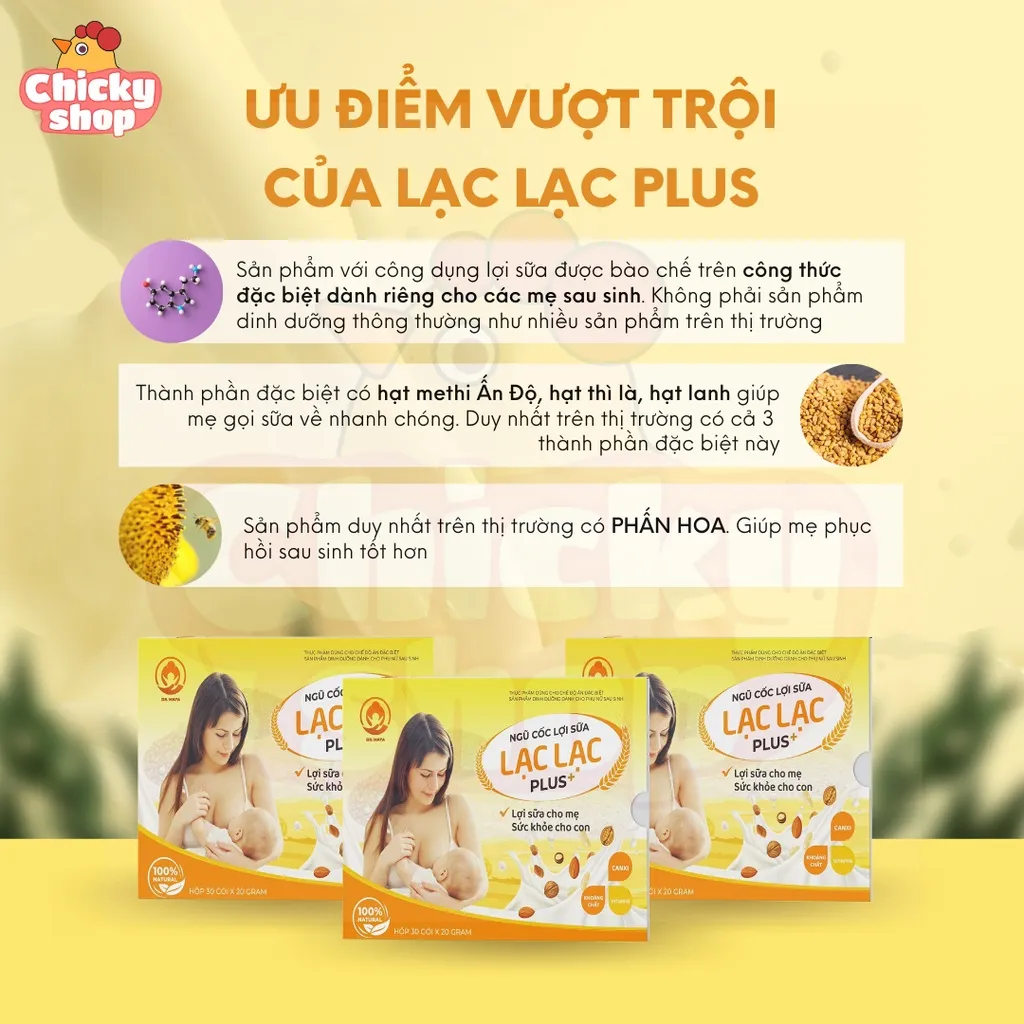 Ảnh Ngũ cốc lợi sữa đặc biệt Lạc Lạc Plus Dr.Maya 600g giúp mẹ sữa nhiều hơn, thơm hơn, bé tăng cân tốt 3