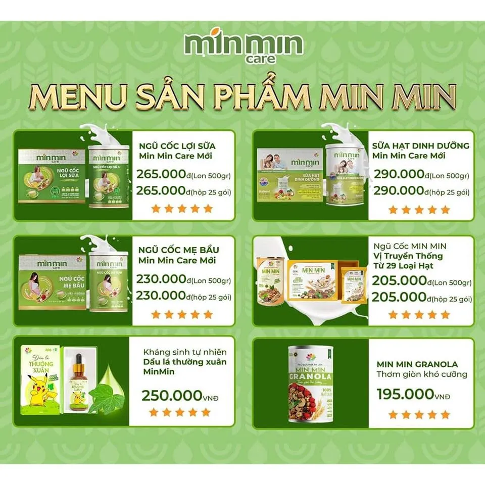 Ảnh Ngũ Cốc Lợi Sữa Min Min 38 Hạt - Ngũ Cốc Giành Cho Mẹ Sau Sinh - Bột Ngũ Cốc Lợi Sữa 2