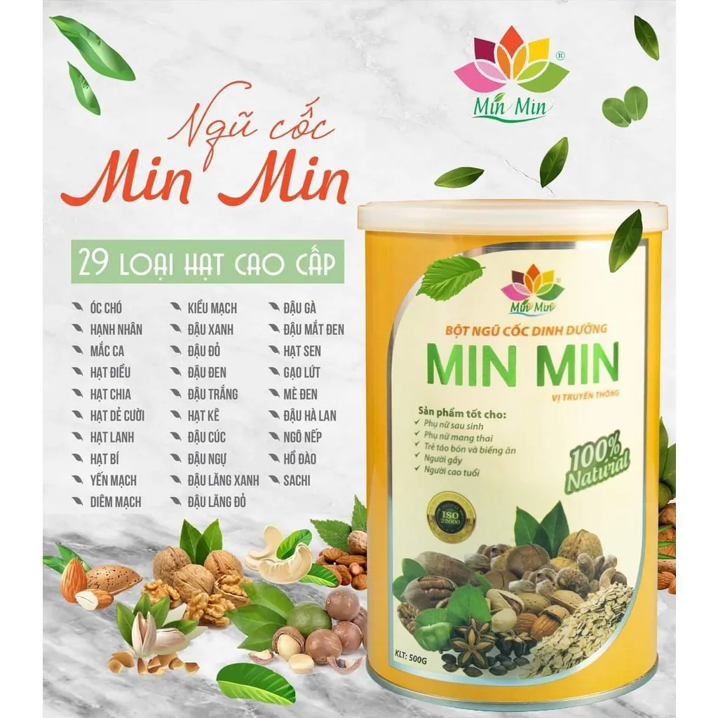 Ảnh Ngũ Cốc Min Min 500g Cao Cấp  - Giành Cho Mẹ Bầu - Bổ Sung Dinh Dưỡng - Lợi Sữa 2