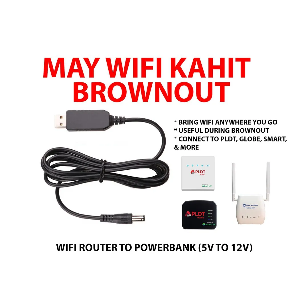 Ảnh Nguồn Dự phòng cho Modem Wifi, Usb Power Cab,le 5v to 9v 12v 5.5mm 2.1mm Adapter -SGALAS 3