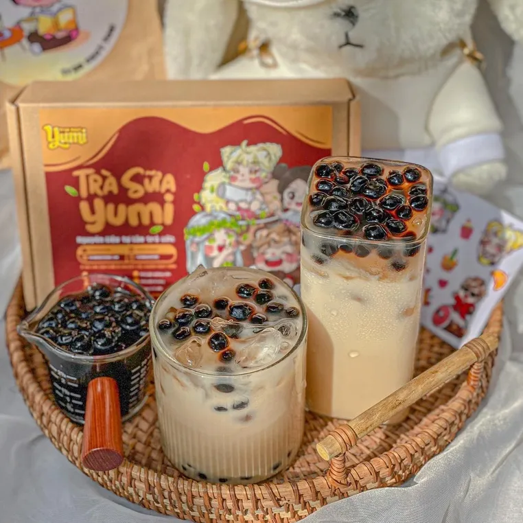 Ảnh Nguyên liệu làm Trà sữa tự nấu Trạm ngọt Yumi các loại kèm hướng dẫn làm tại nhà thơm ngon chuẩn vệ sinh 3