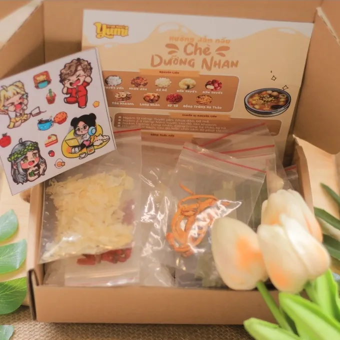 Ảnh Nguyên liệu nấu chè Dưỡng Nhan Tuyết Yến Trạm ngọt Yumi 120g thơm ngon bổ dưỡng đẹp da 2