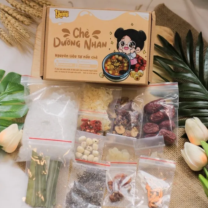 Ảnh Nguyên liệu nấu chè Dưỡng Nhan Tuyết Yến Trạm ngọt Yumi 120g thơm ngon bổ dưỡng đẹp da 3
