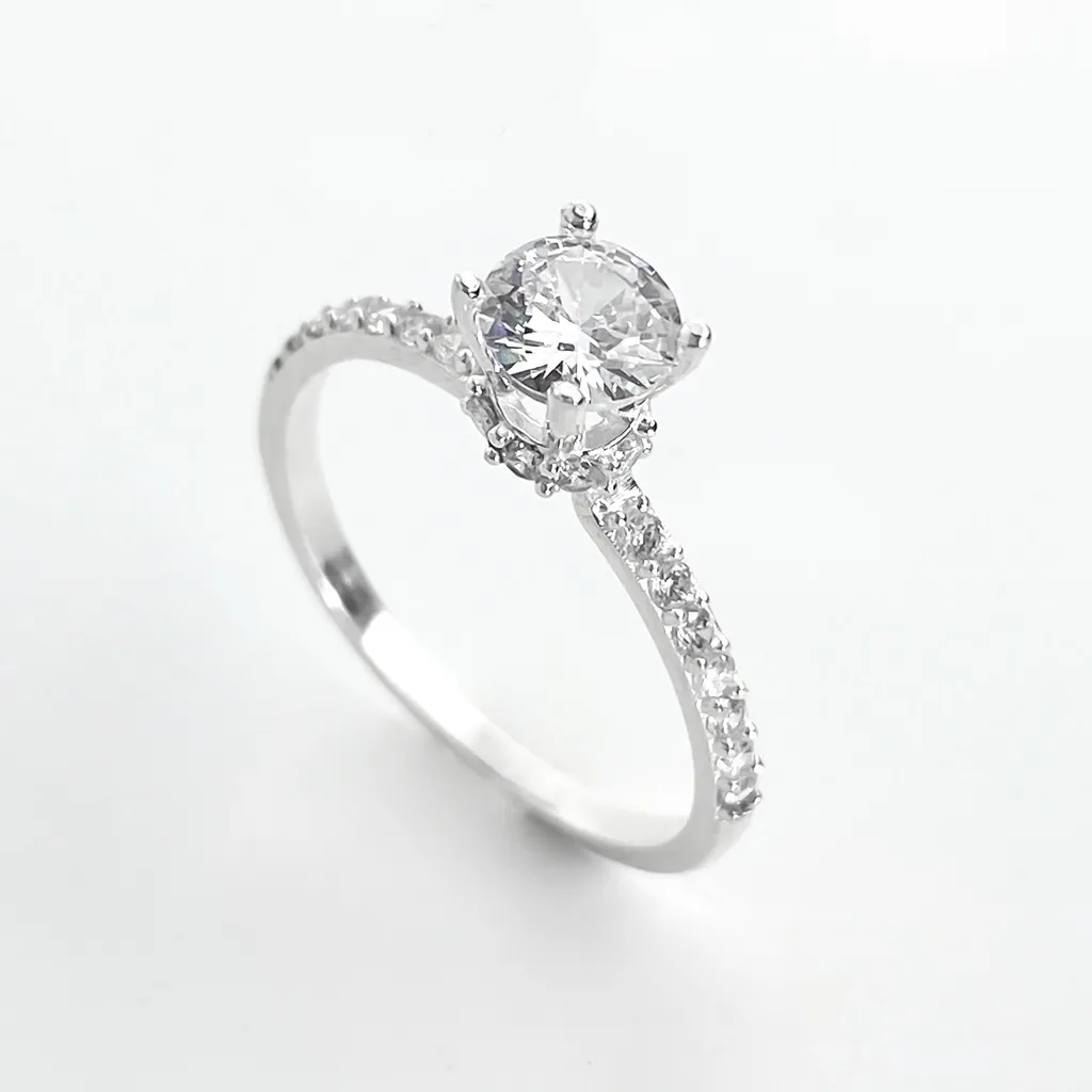 Ảnh Nhẫn bạc nữ CDE Stone Encrusted Crown Silver Ring CDE8160SV - Nhẫn bạc Lamy 2