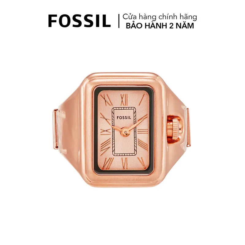 Ảnh Nhẫn đồng hồ nữ Fossil RAQUEL WATCH RING ES5345 dây thép không gỉ - màu vàng hồng 3
