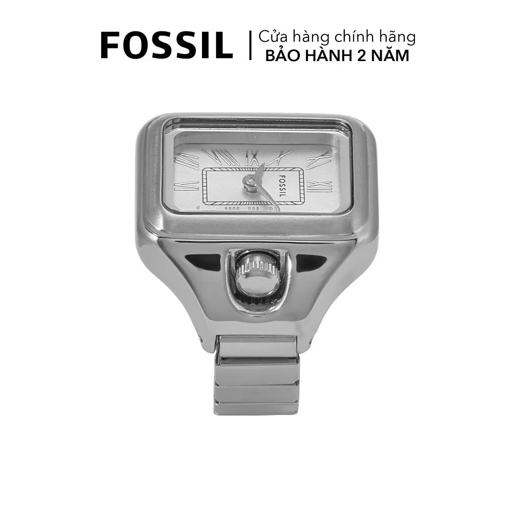 Ảnh Nhẫn đồng hồ nữ Fossil RAQUEL WATCH RING ES5344 dây thép không gỉ - màu bạc 4