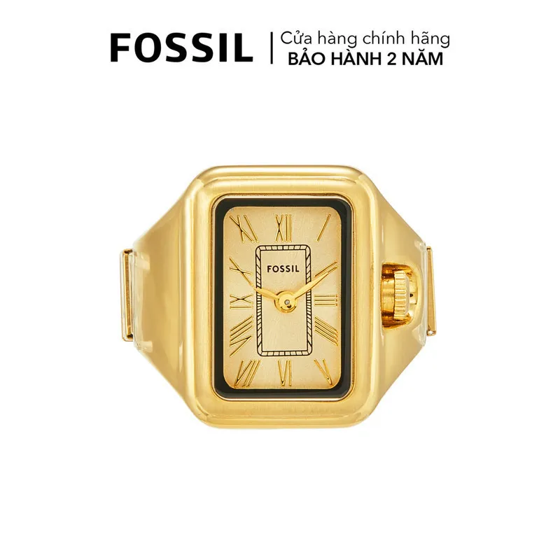 Ảnh Nhẫn đồng hồ nữ Fossil RAQUEL WATCH RING ES5343 dây thép không gỉ - màu vàng 4