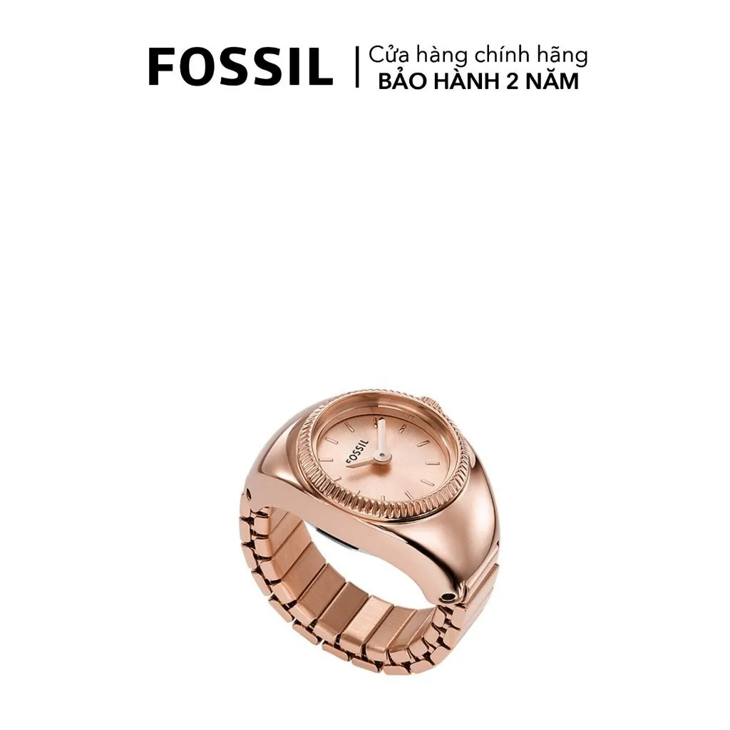 Ảnh Nhẫn đồng hồ nữ Fossil WATCH RING ES5247 dây thép không gỉ màu vàng hồng 2