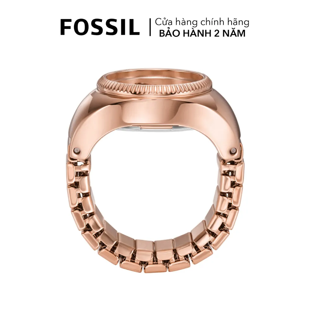 Ảnh Nhẫn đồng hồ nữ Fossil WATCH RING ES5247 dây thép không gỉ màu vàng hồng 3