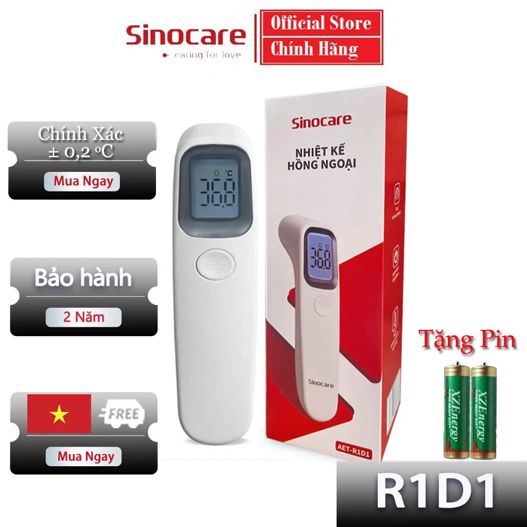 Ảnh Nhiệt Kế Hồng Ngoại Đo Trán Sinocare AER-R1D1 1