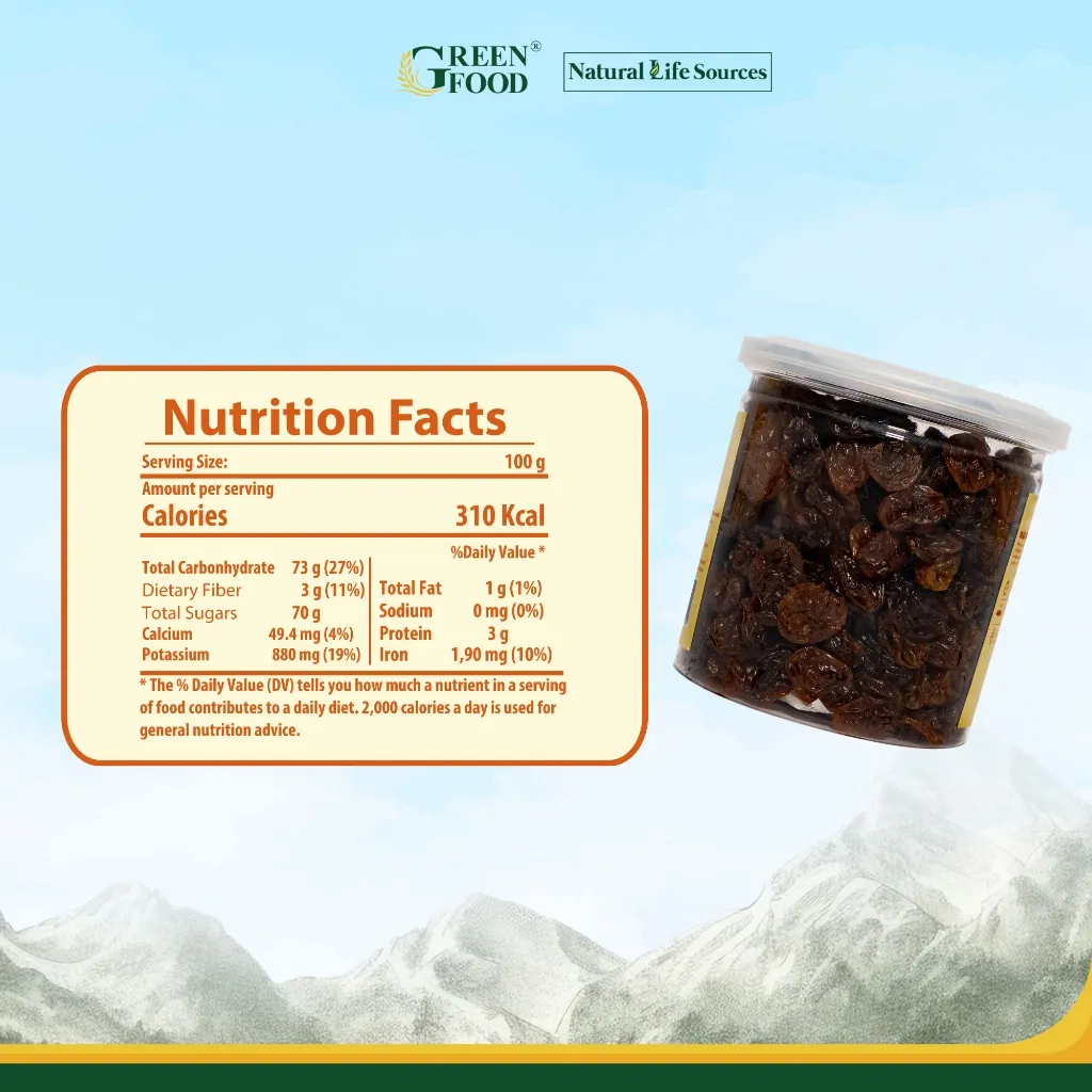 Ảnh Nho khô vàng Chile Just Snack kích cỡ medium, làm khô tự nhiên | Hộp 250g, Đồ ăn Vặt Healthy 3