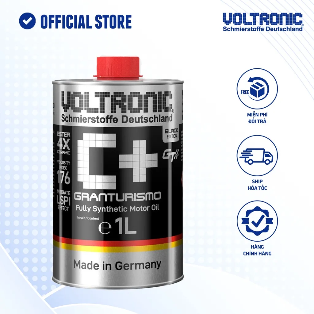 Ảnh Nhớt nhập khẩu biến thiên tay ga và ô tô VOLTRONIC c+ granturismo (c+ black) 2