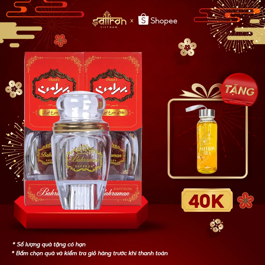 Ảnh Nhụy Hoa Nghệ Tây Iran Saffron Bahraman 2 hộp 1Gram/hộp 1