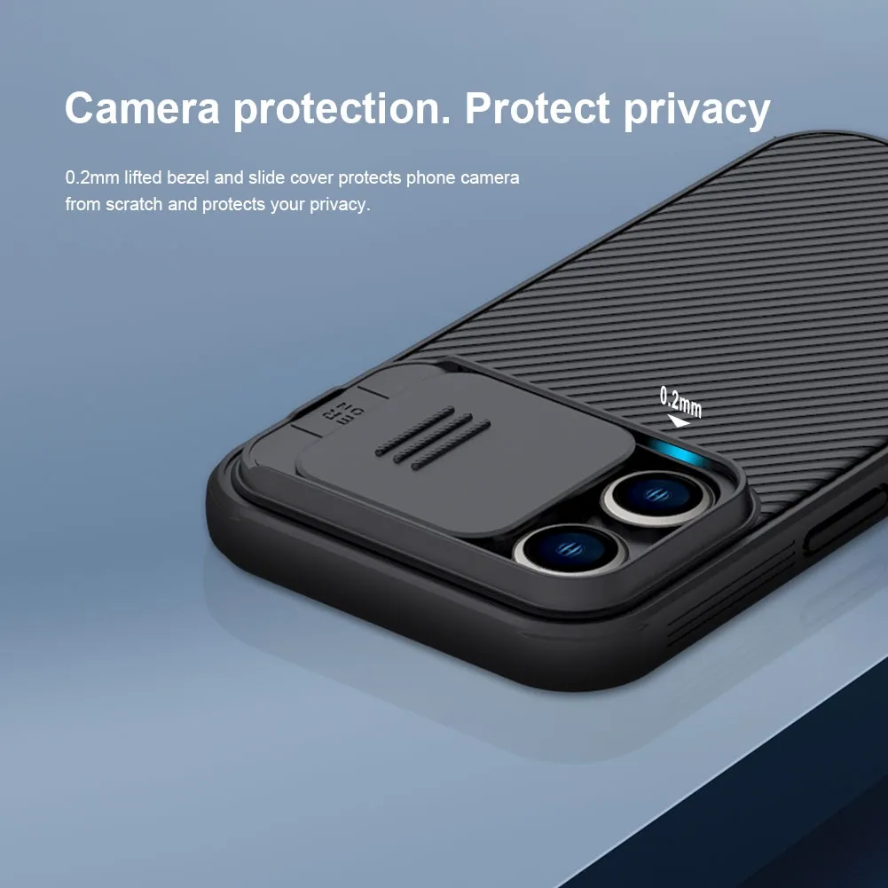 Ảnh NILLKIN CamShield Vỏ bảo vệ cho iPhone 16 Pro Max 15 Pro Max 14 Pro Max 16 Plus 13 12 11 Pro Max Vỏ bảo vệ cho máy ảnh 3
