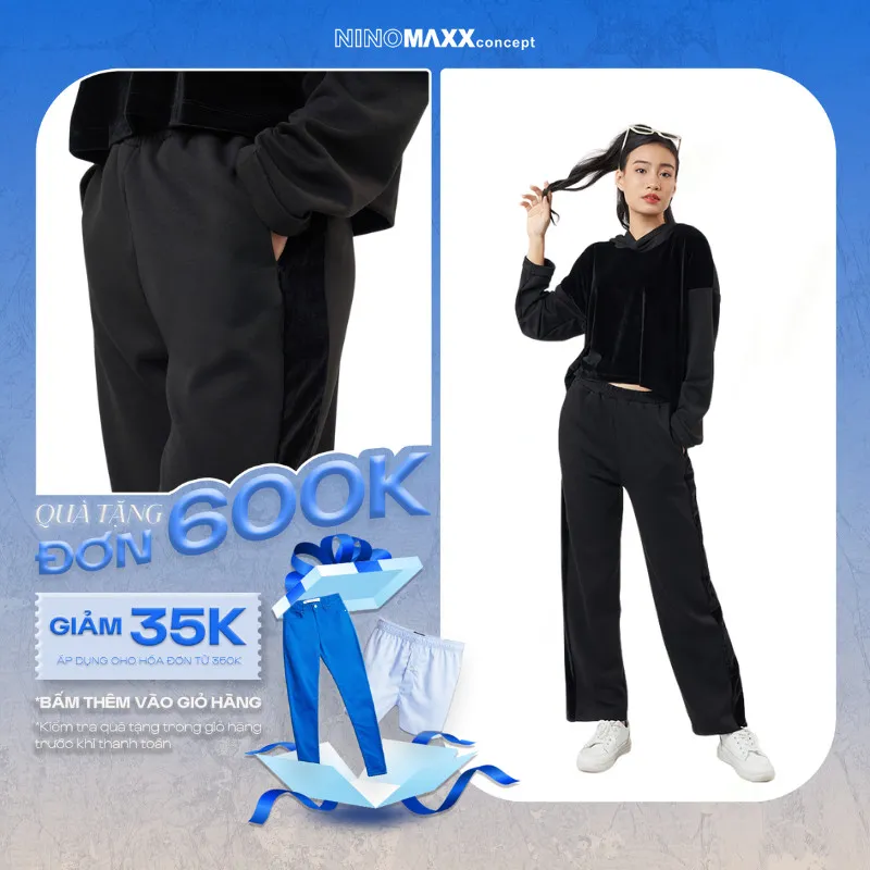 Ảnh NINOMAXX Set áo và quần thời trang Nữ dài chất poly pha rayon 2104119 1