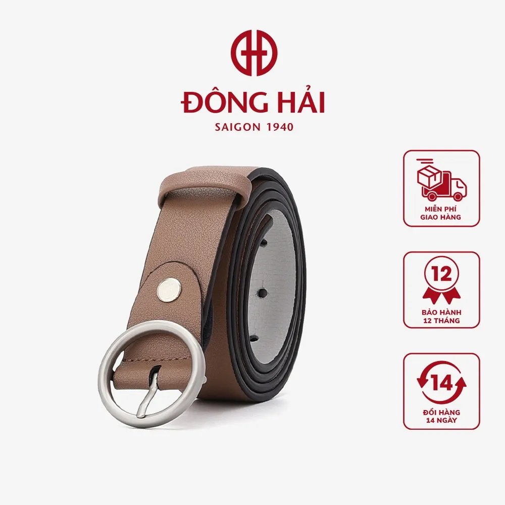 Ảnh Nịt Da Nữ Đông Hải Khoá Tròn Kim Loại - PH03 1