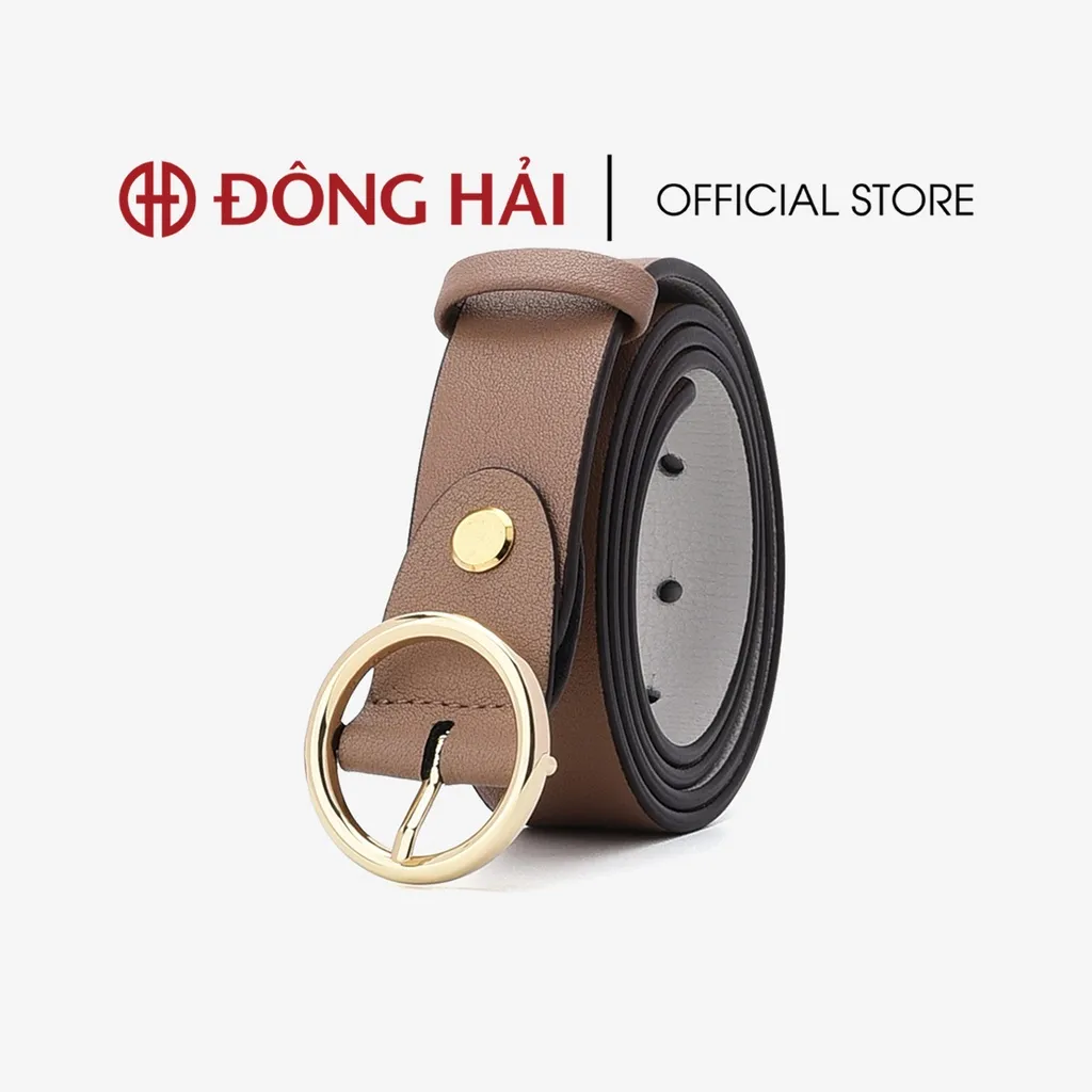 Ảnh Nịt Da Nữ Đông Hải Khoá Tròn Kim Loại - PH03 2