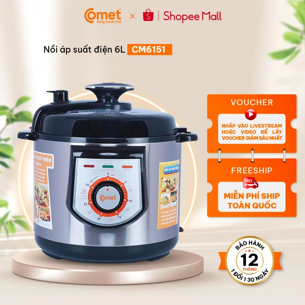 Ảnh Nồi áp suất điện 6L COMET - CM6151 1