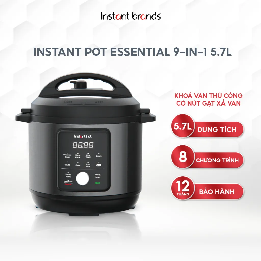 Ảnh Nồi áp suất điện đa năng Instant Pot Essential 9in1, 5,7L, bảo hành 12 tháng 1