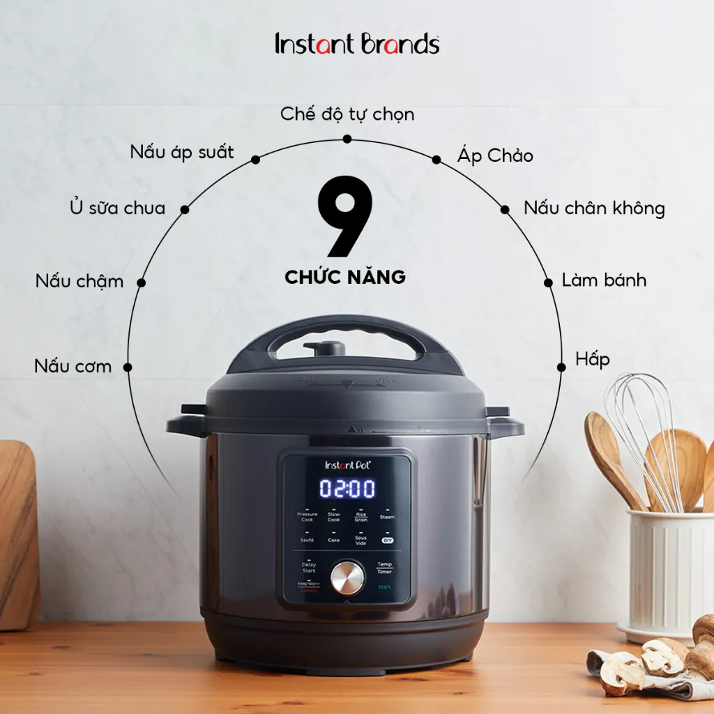Ảnh Nồi áp suất điện đa năng Instant Pot Essential 9in1, 5,7L, bảo hành 12 tháng 3