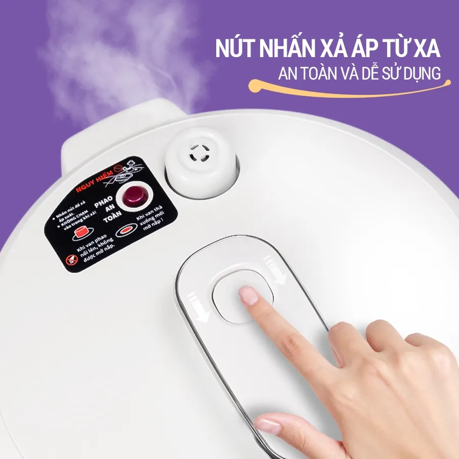 Ảnh Nồi Áp Suất Điện Đa Năng Masuto PC05 10in1  Van Xả Tự Động Kho Hầm Nhừ Nấu Cơm Nấu Lẩu Đa Năng Có Nấu Mở Nắp 3