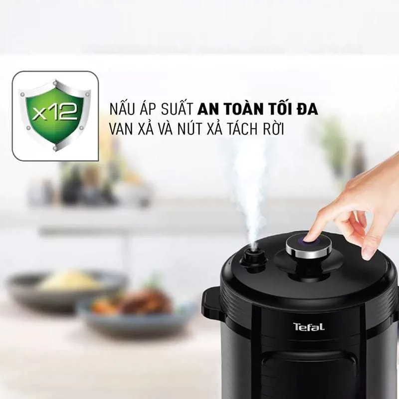 Ảnh Nồi áp suất điện đa năng Tefal 6 lít CY601868 - 15 chương trình cài sẵn - hẹn giờ lên đến 24 giờ 3