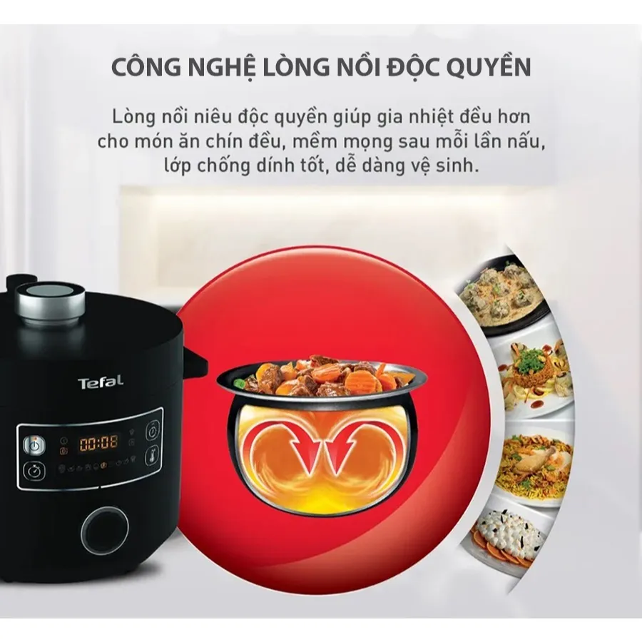 Đánh Giá Nồi Áp Suất Điện Đa Năng Tefal CY754830 5L: Nấu Nhanh, An Toàn, Tiện Lợi