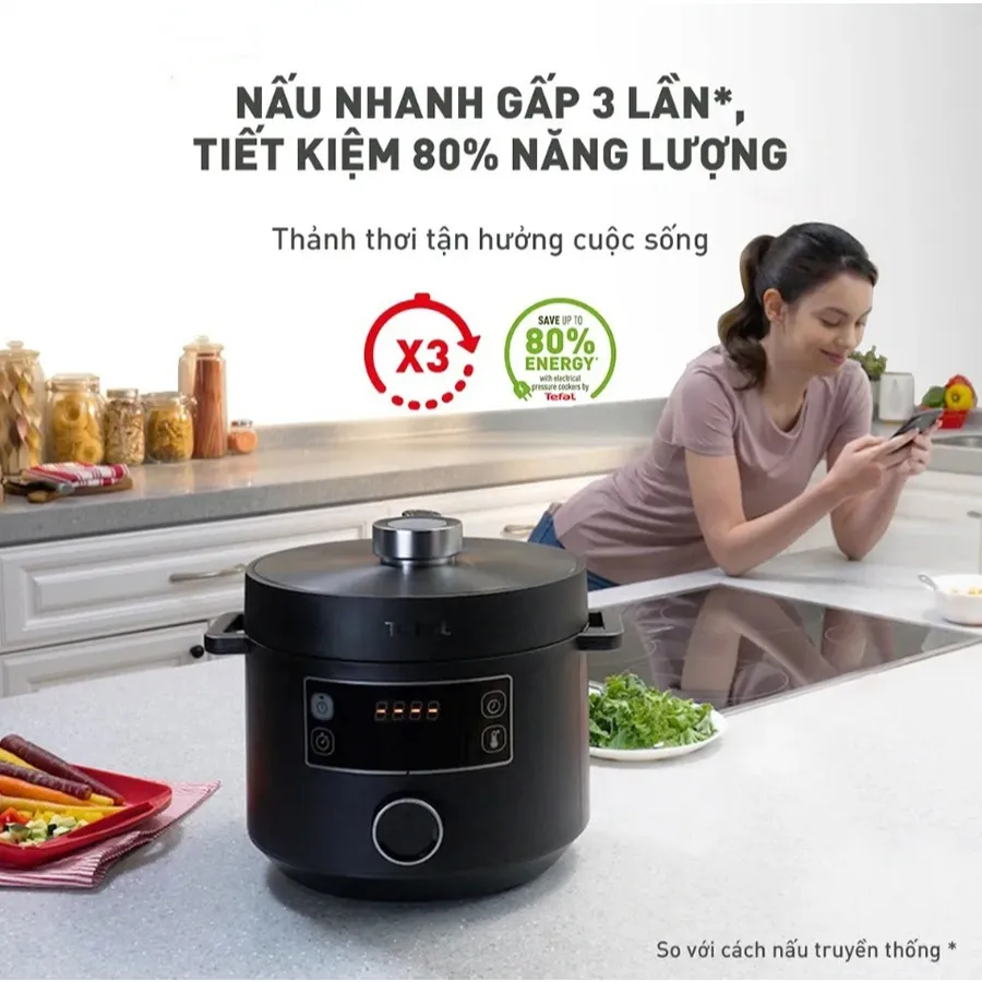Ảnh Nồi áp suất điện đa năng Tefal 4.8L CY754830 - 10 chương trình nấu tự động - Giữ ấm 24 giờ 3